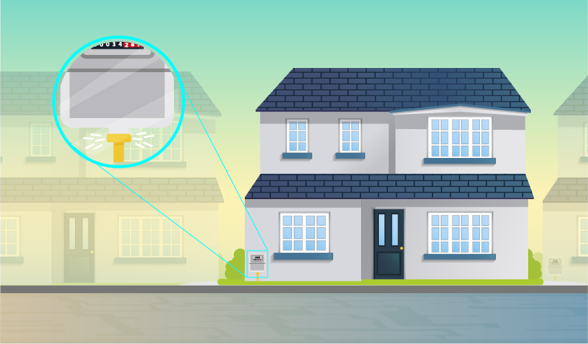 Escape sin llama fuera del inmueble